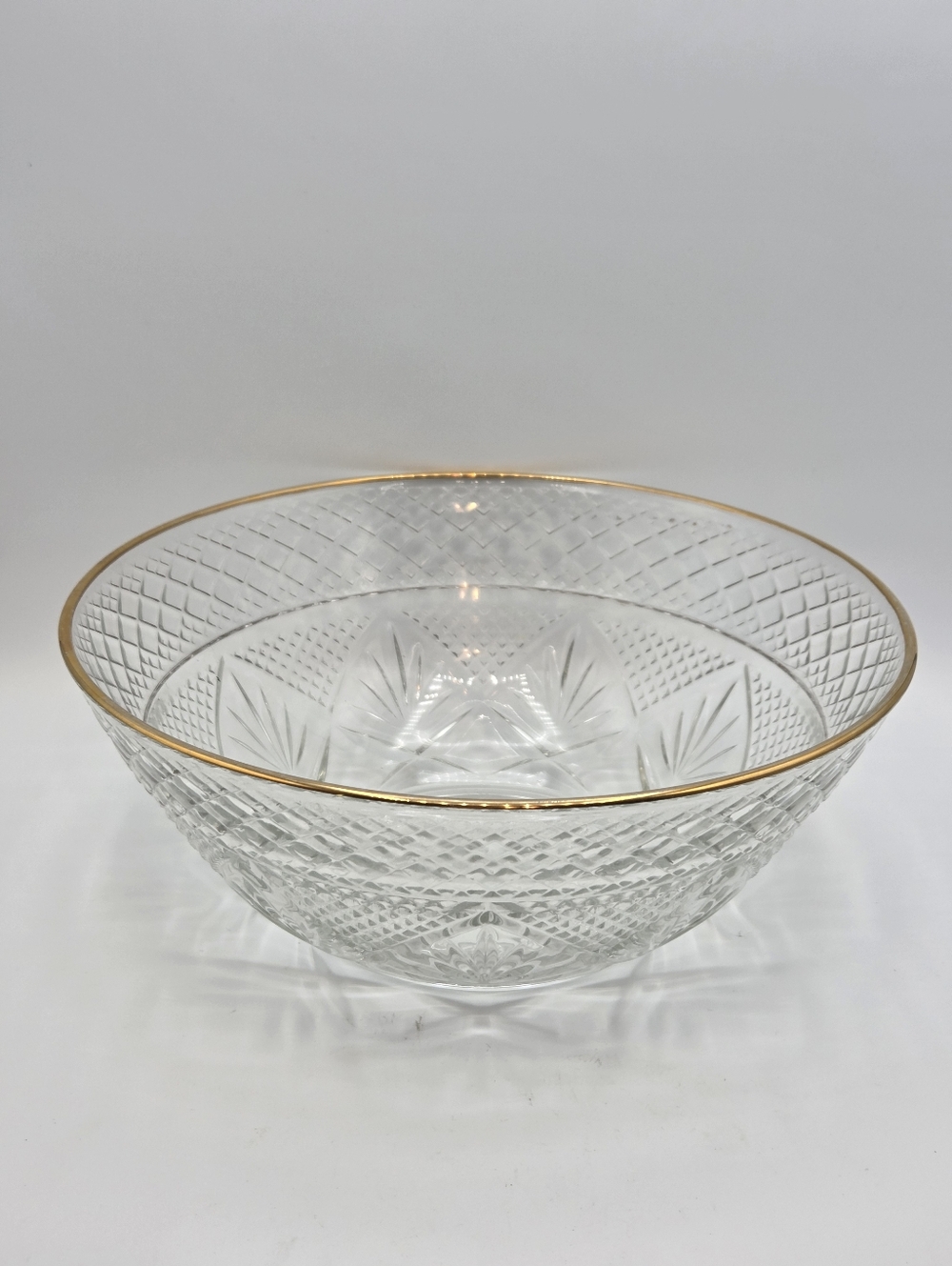 Vintage Gold Rim 10 Inch Serving Bowl